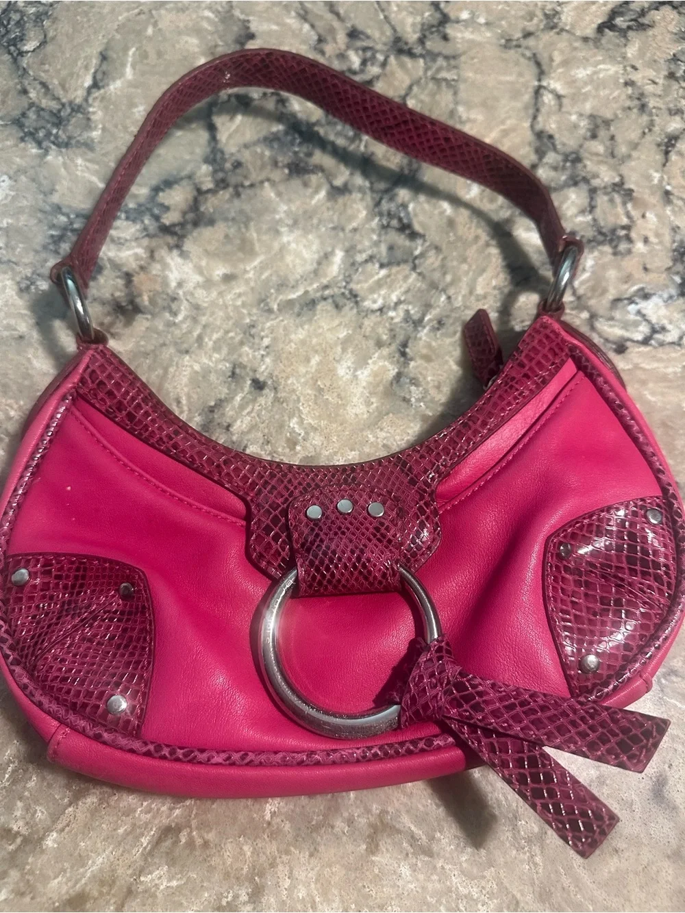 Vintage BCBG girls hot pink shoulder bag